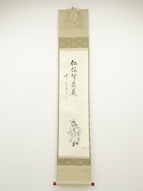 JAPANESE HANGING SCROLL / HAND PAINTED / CALLIGRAPHY